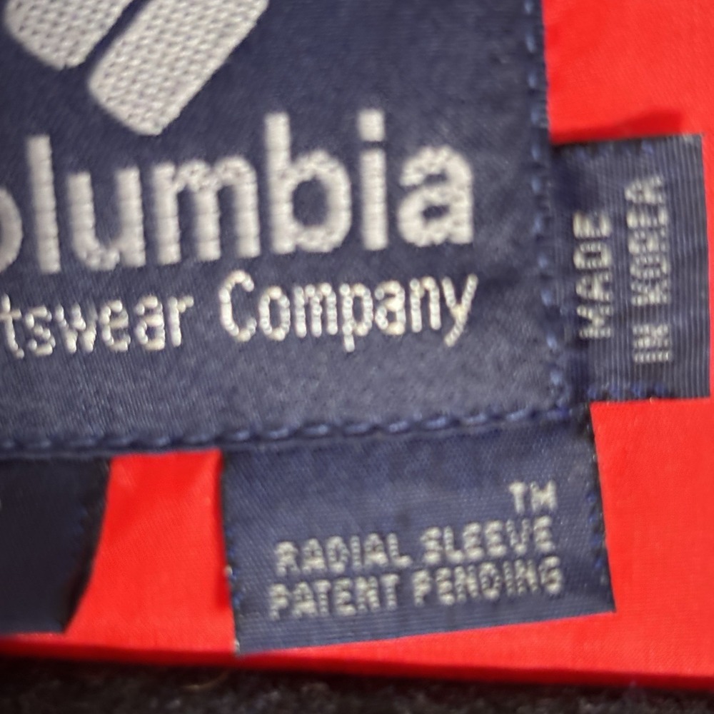 Columbia Parka‎ Jacket Men's L Navy Red Radial Sleeve Thinsulate Outdoors WM5040 - Picture 8 of 16